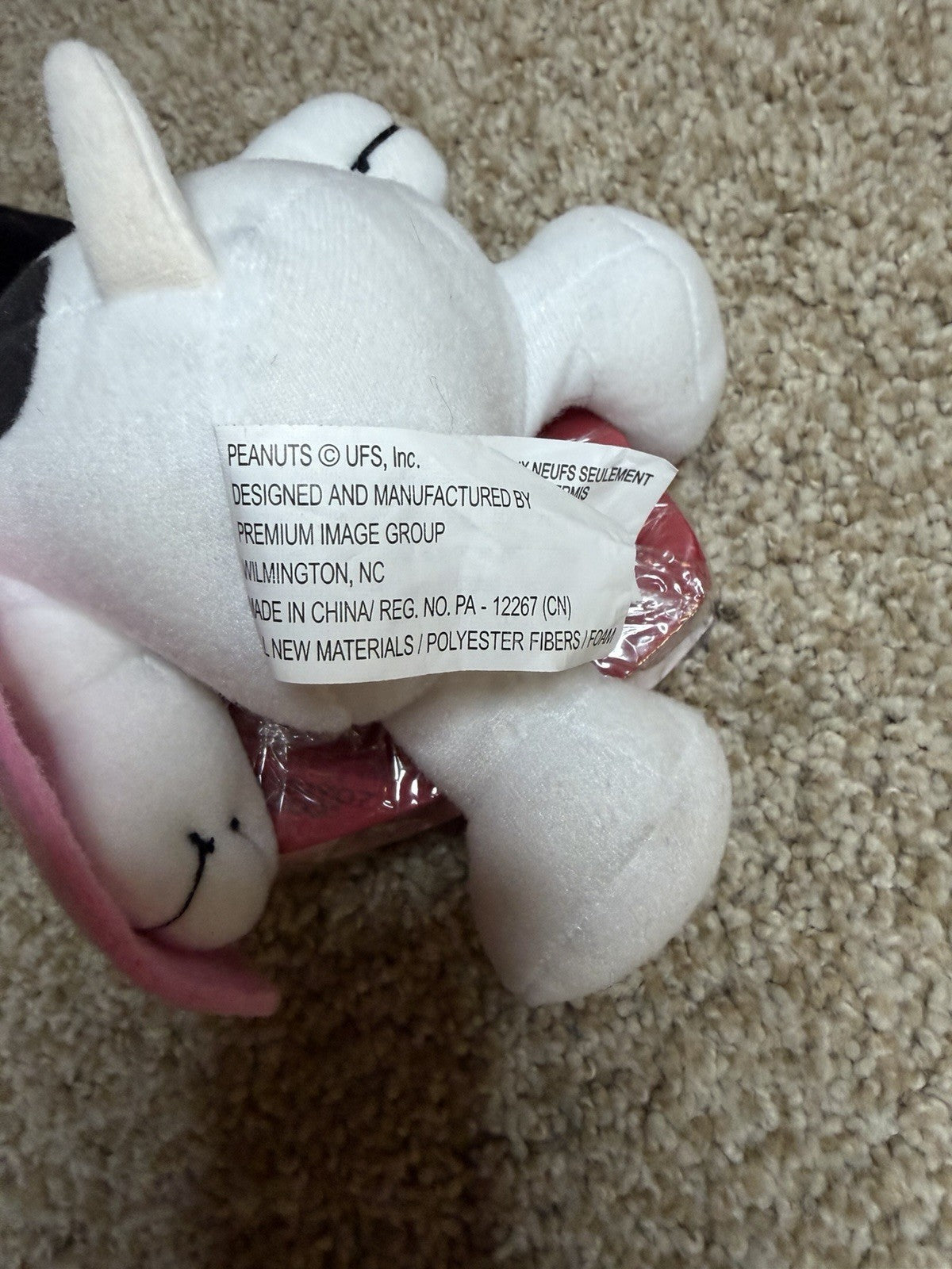 Vintage Peanuts Snoopy Belle Plush Lot Valentine Heart Easter Bunny 17"