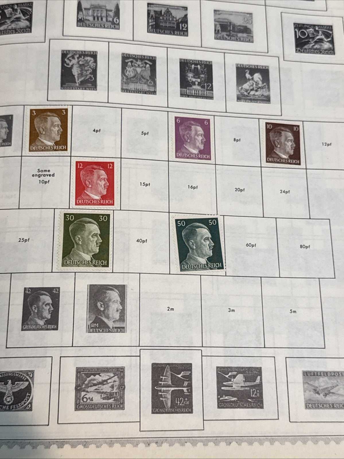 Worldwide Stamp Album Collection Comprehensive Many Stamps Canceled Mint Vintage