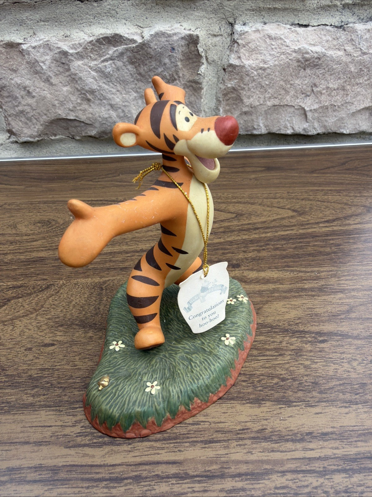 Disney Tigger Figurine Pooh Friends Congratulations You Hoo Hoo with tags 4.75"