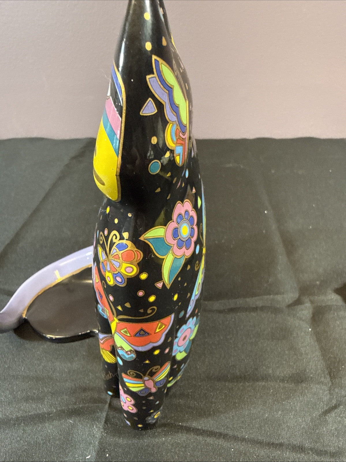 Vintage Laurel Burch Feline Plate Figurine Candle Holder Lot of 3 items