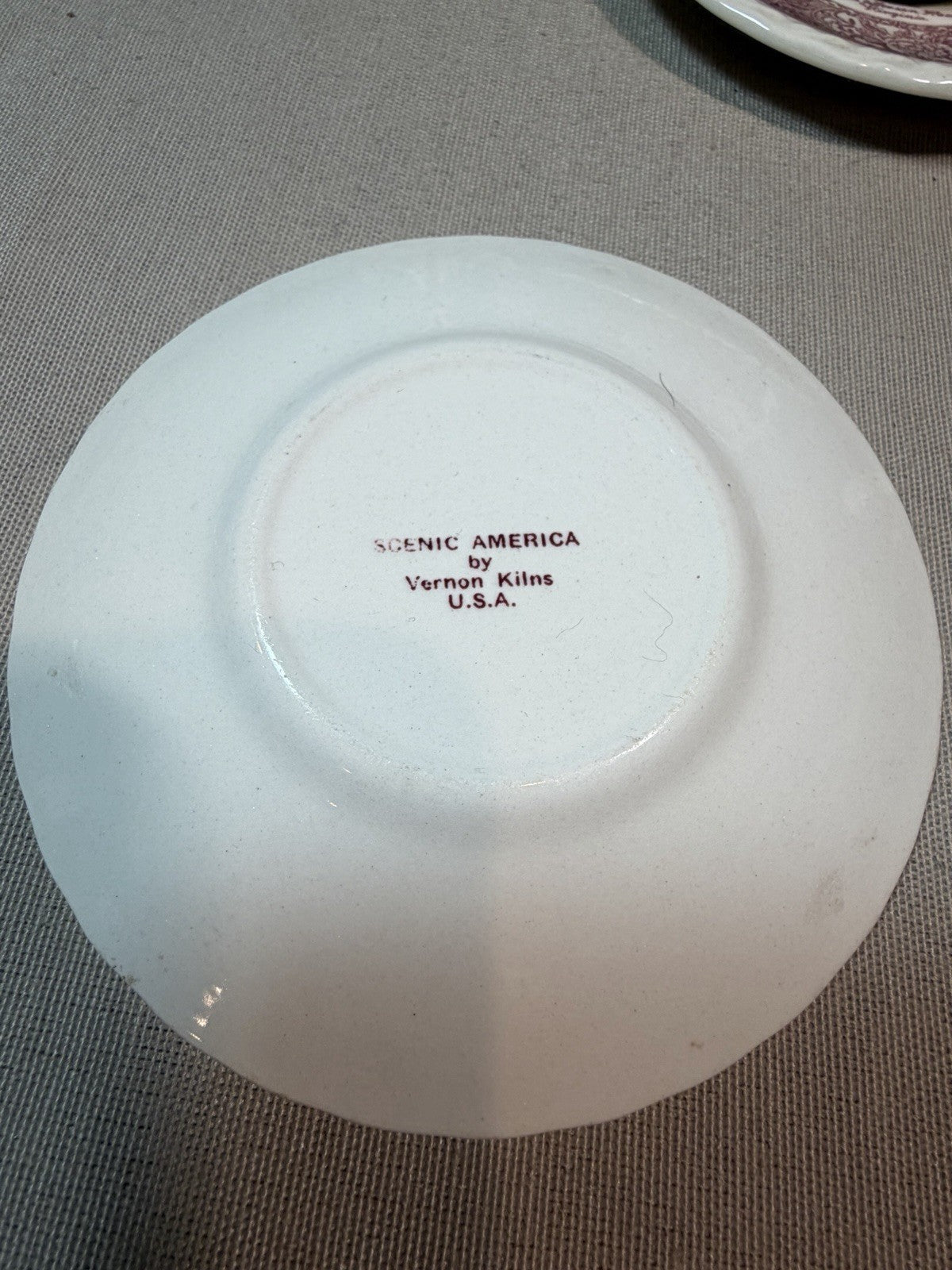 Vernon Kilns Thomas Jefferson Monticello Demitasse Cup Saucer Set