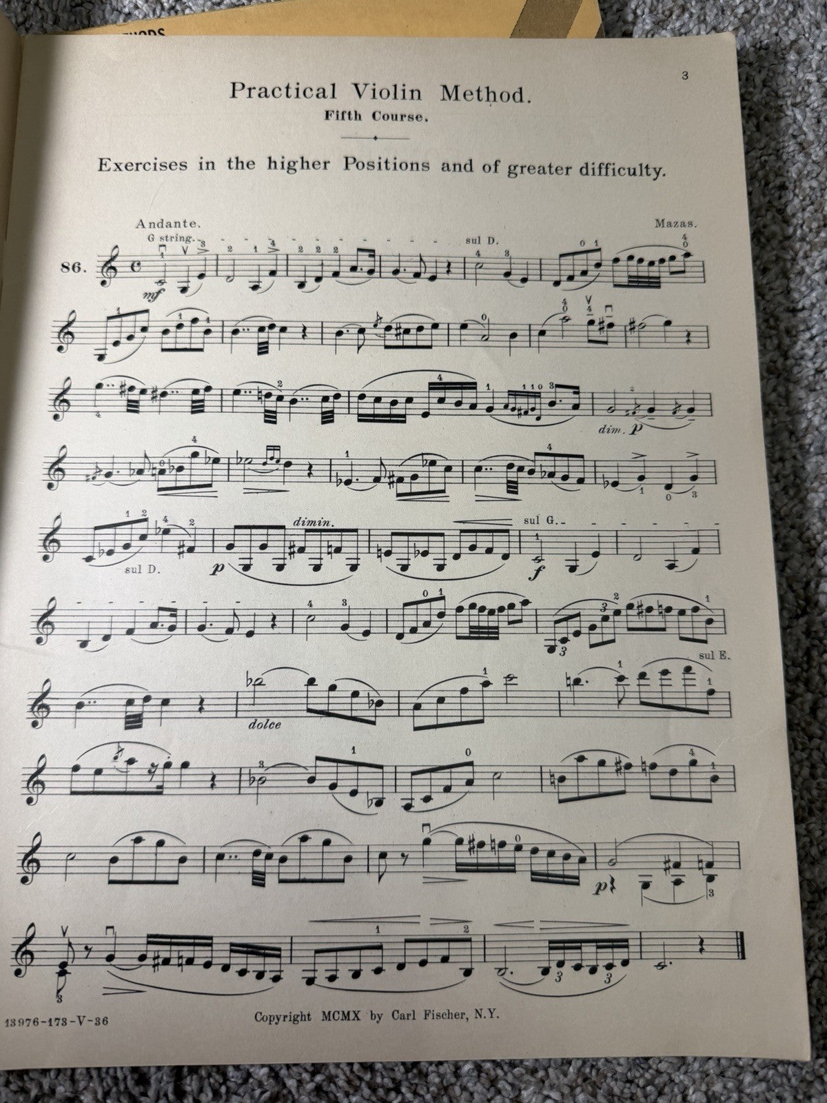 Vintage C H Hohmann Practical Violin Method Books Carl Fischer Publishing