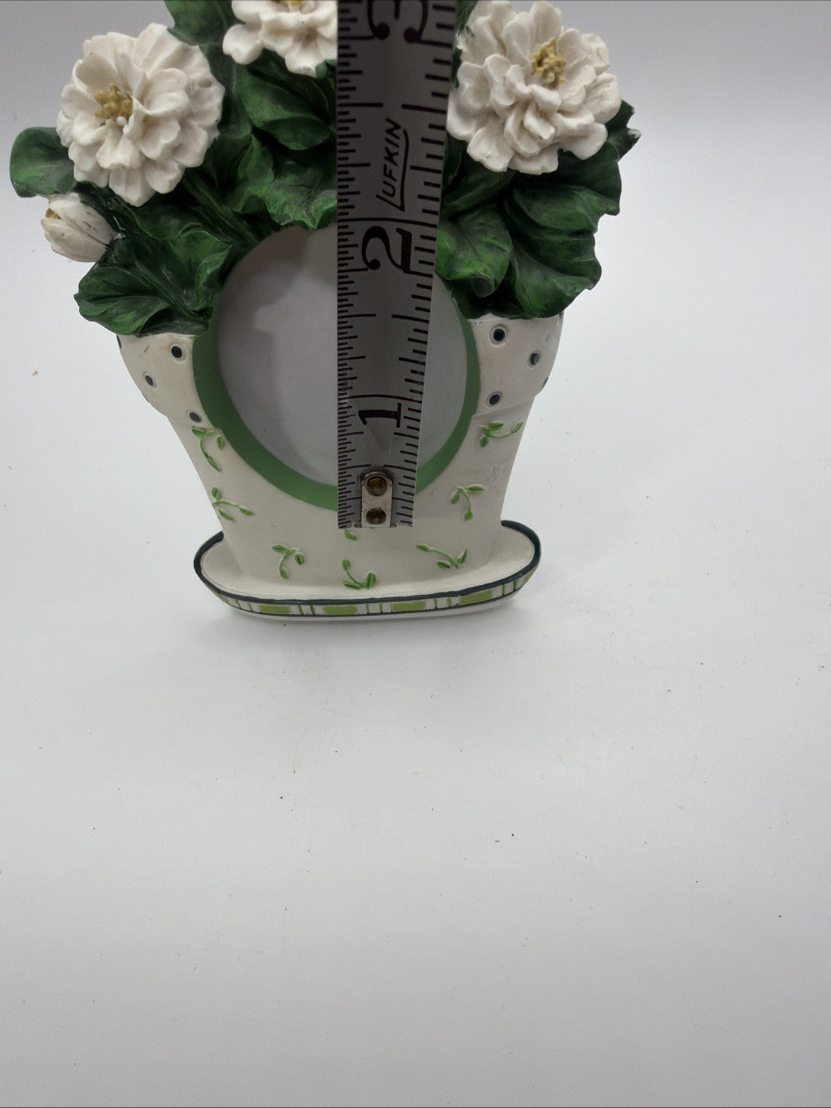 Twos Company Mini Picture Frame Flower Pot 1.75 Inch Decorative