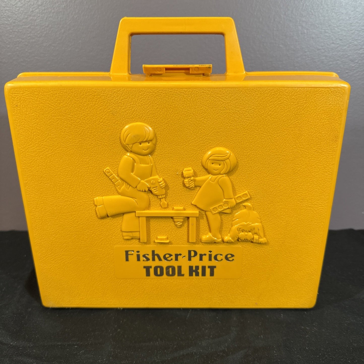 Vintage 1970's Fisher Price Tool Kit With Tools And Drill #924 * VERY NICE!