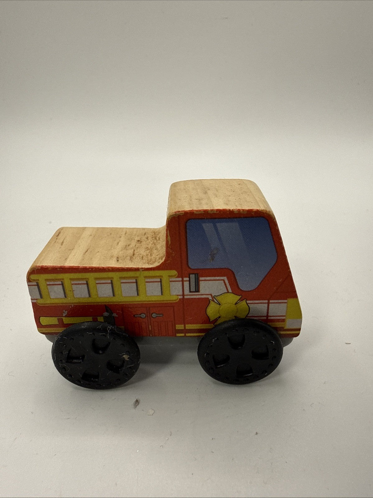 KidKraft Wooden Fire Truck Toy 2011 Collectible Wooden Vehicle