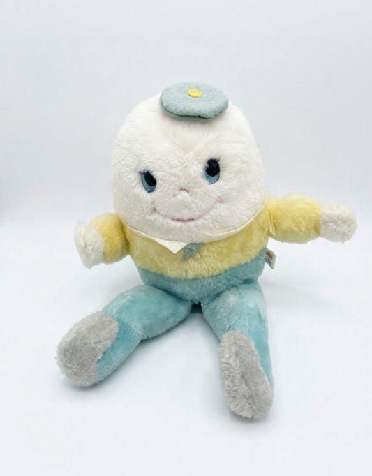 Vintage 1950s 1960s Douglas Humpty Dumpty Plush Rattle Nursery Rhyme Toy