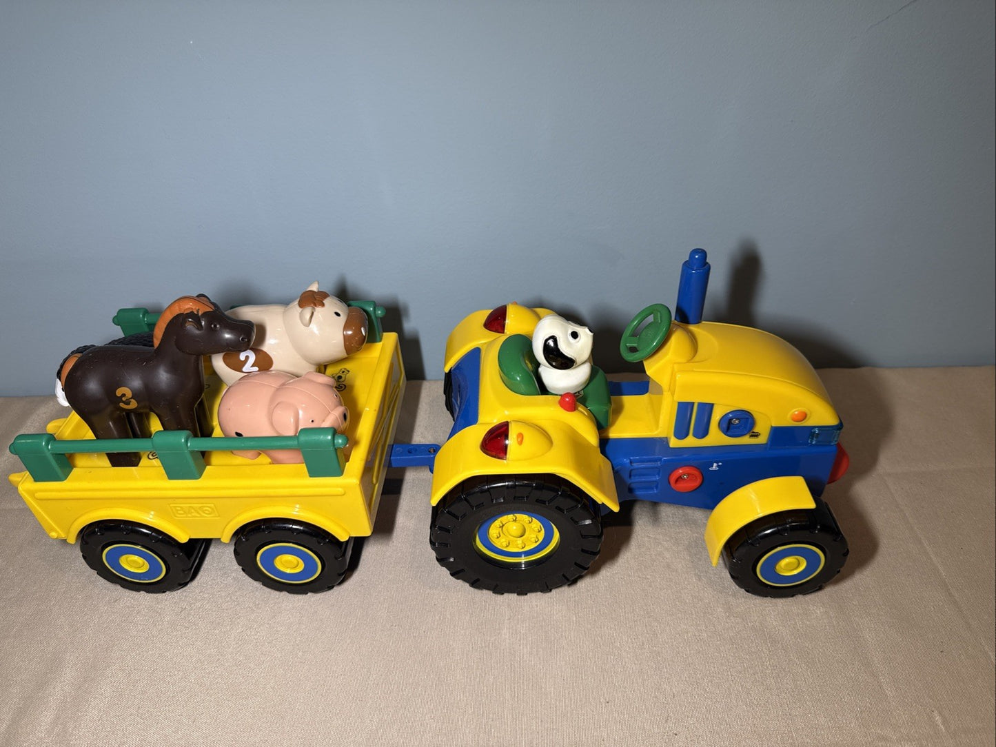 Vintage BAO Baobab Talking Farm Tractor Trailer Toy Vehicle Set - No Keys
