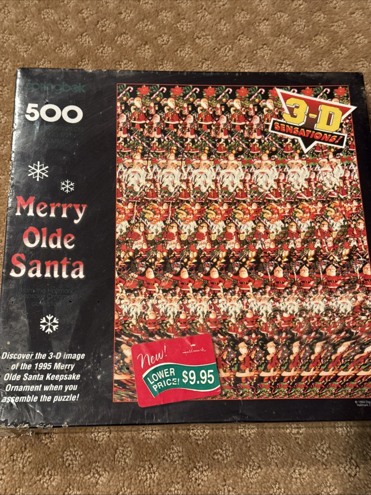Vintage Christmas Jigsaw Puzzles Set of 5 Schmidt Bits Pieces Hallmark Santa 3D