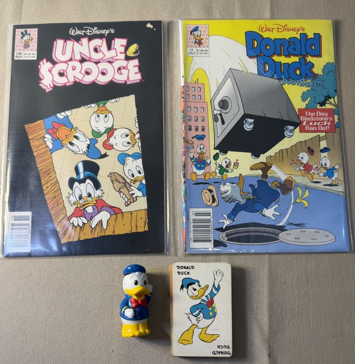 Vintage Disney Uncle Scrooge Donald Duck Comics Figure Playing Cards Mixed Lot