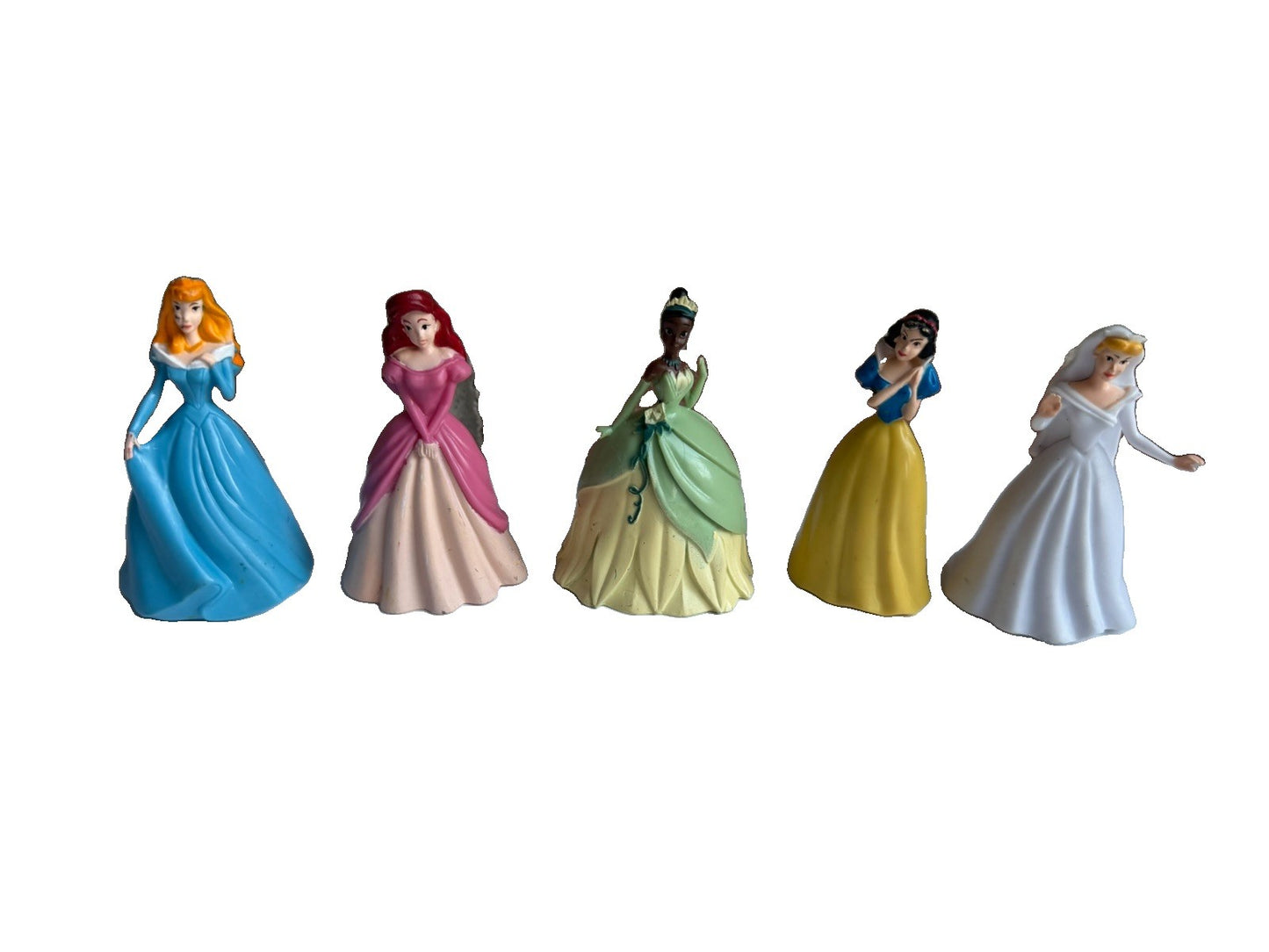 Disney Princess Cake Topper Figure Lot Ariel Tiana Cinderella Aurora Snow White