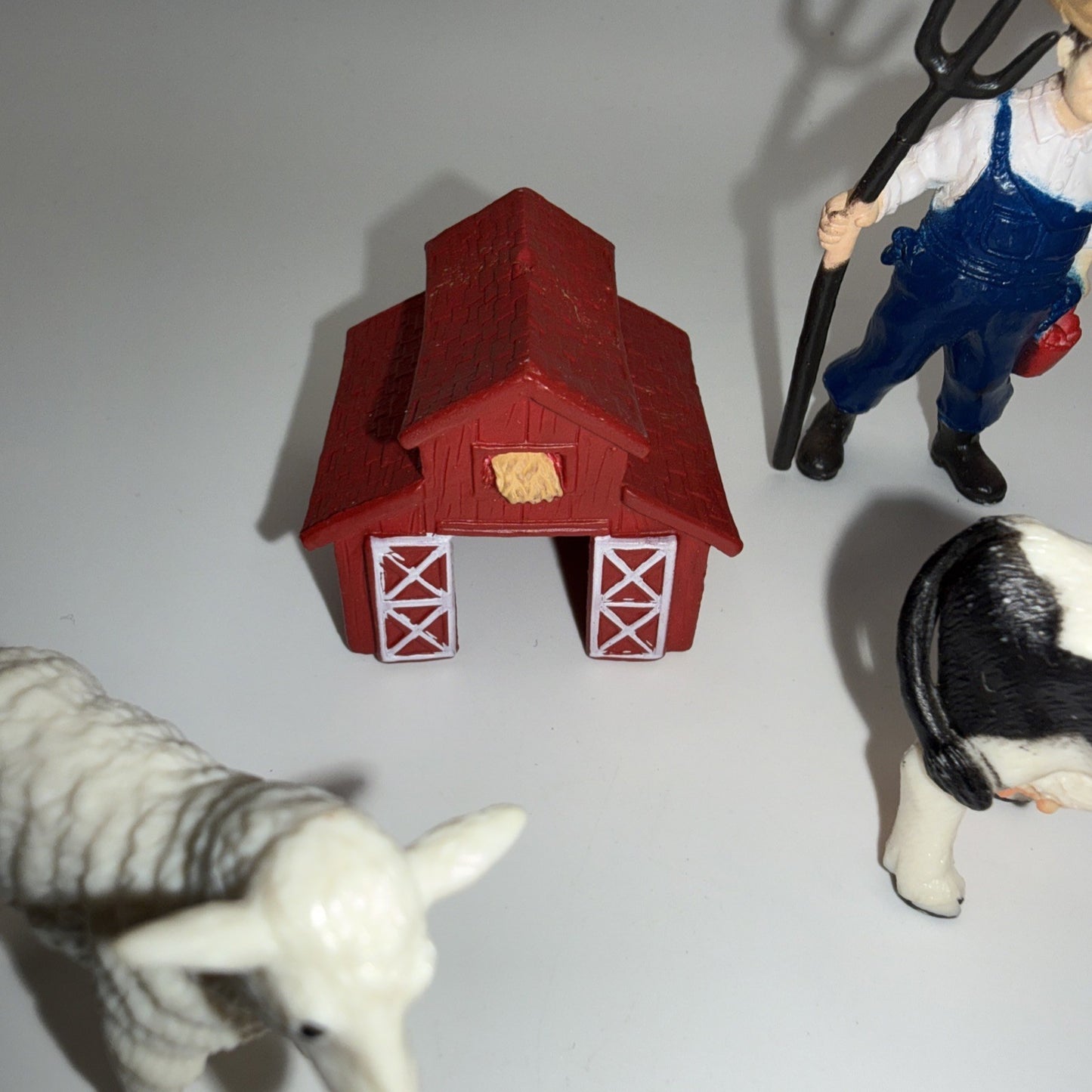 Vintage Safari Ltd 1998 Farm Tractor Figures Lot 9 Pieces Toy Set No Dog Horse