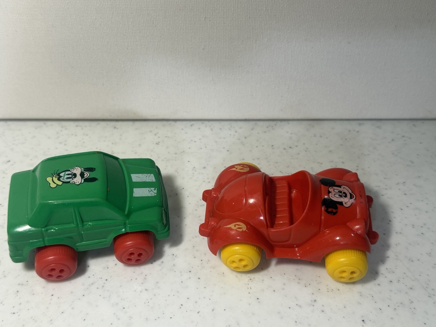 Vintage Viking Toys Sweden Disney Cars Mickey Goofy McDonalds Toy Car Lot of 2