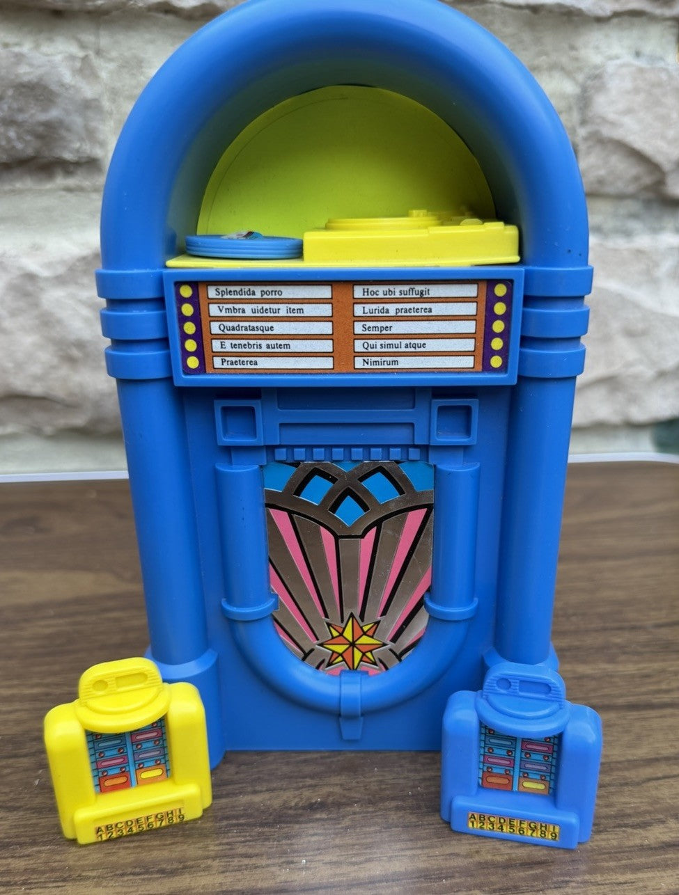 Vintage 1987 Mattel Barbie "Snack Time" Blue Jukebox Mattel Tabletop Speakers