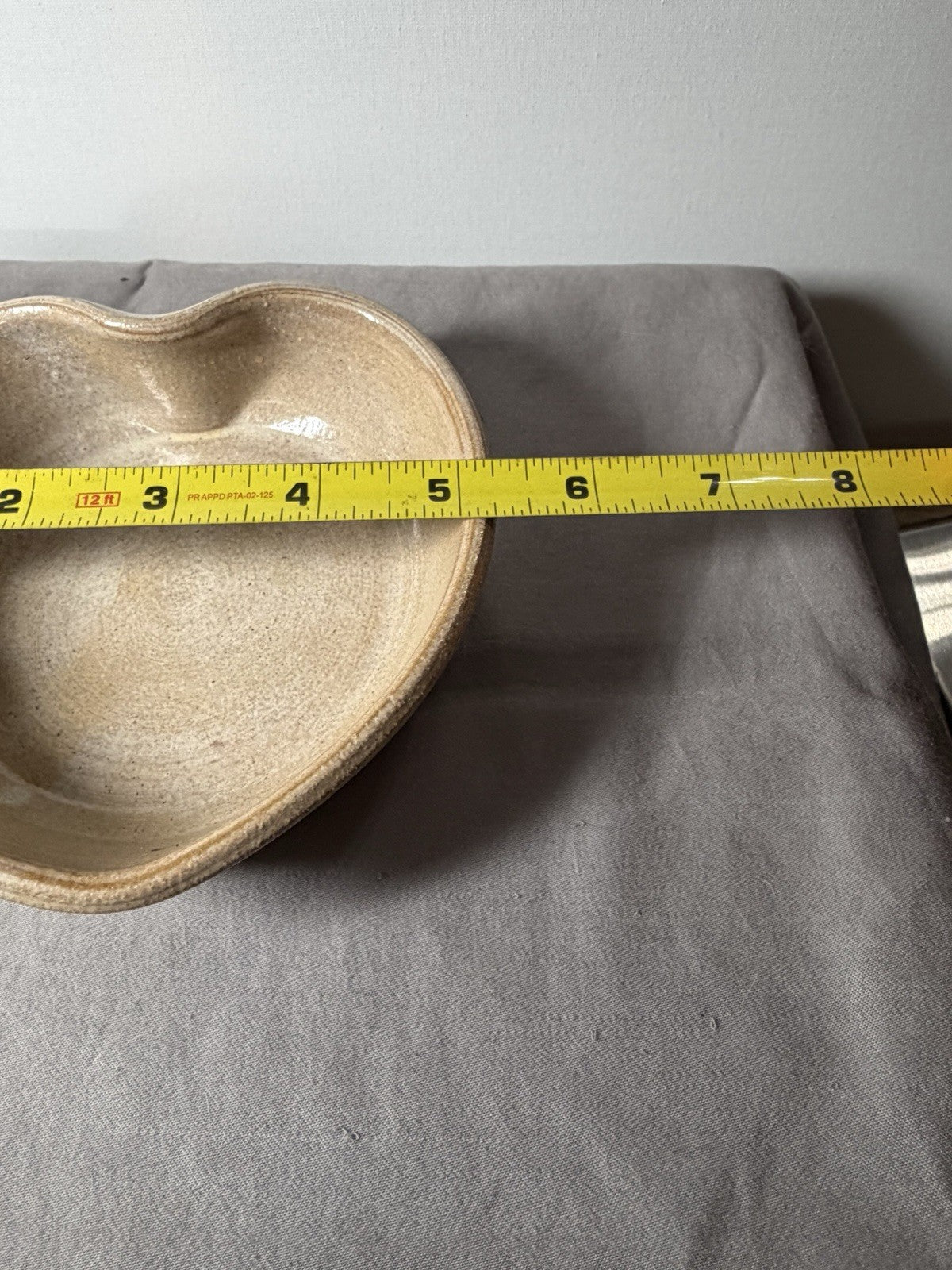 Studio Pottery Vase Heart Dish Set Signed 1993 Handmade Ceramic