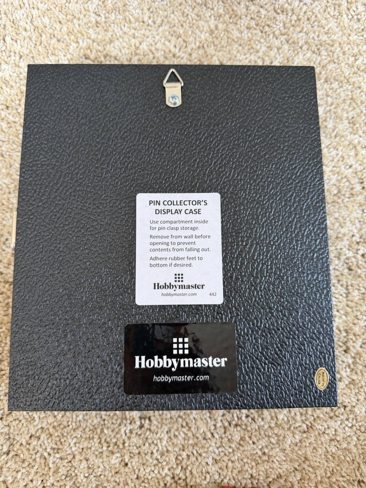 Hobbymaster Pin Collectors Compact Display Case Black Glass Lid Storage Box New