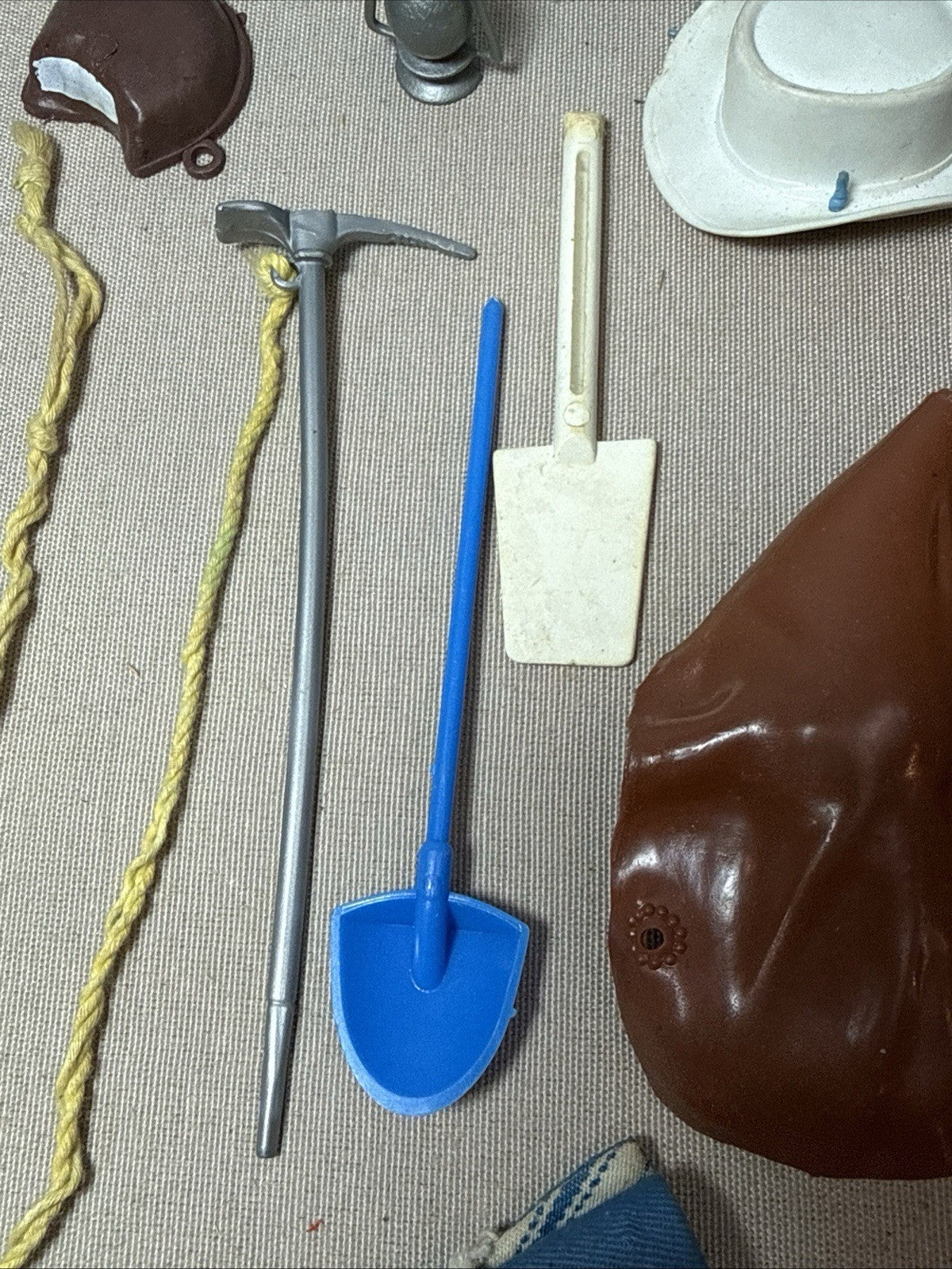 Vintage Johnny West Big Jim GI Joe Accessory Lot Cowboy Climbing Tool Equipment