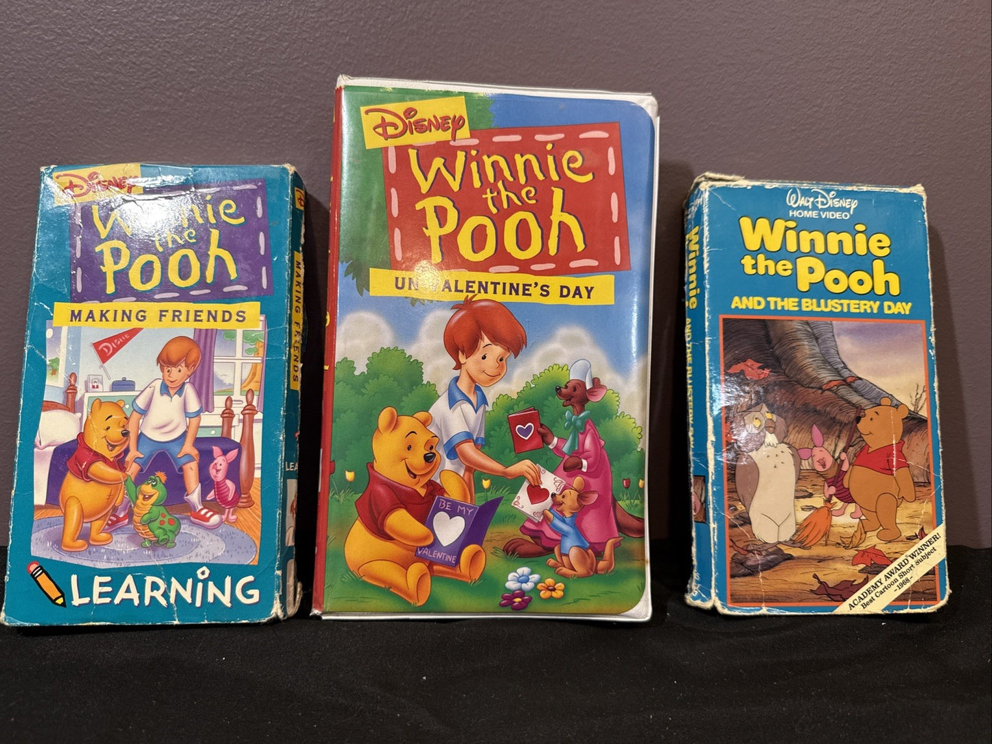 Winnie the Pooh VHS Lot 3 Disney Tapes Animated Classics UNTESTED