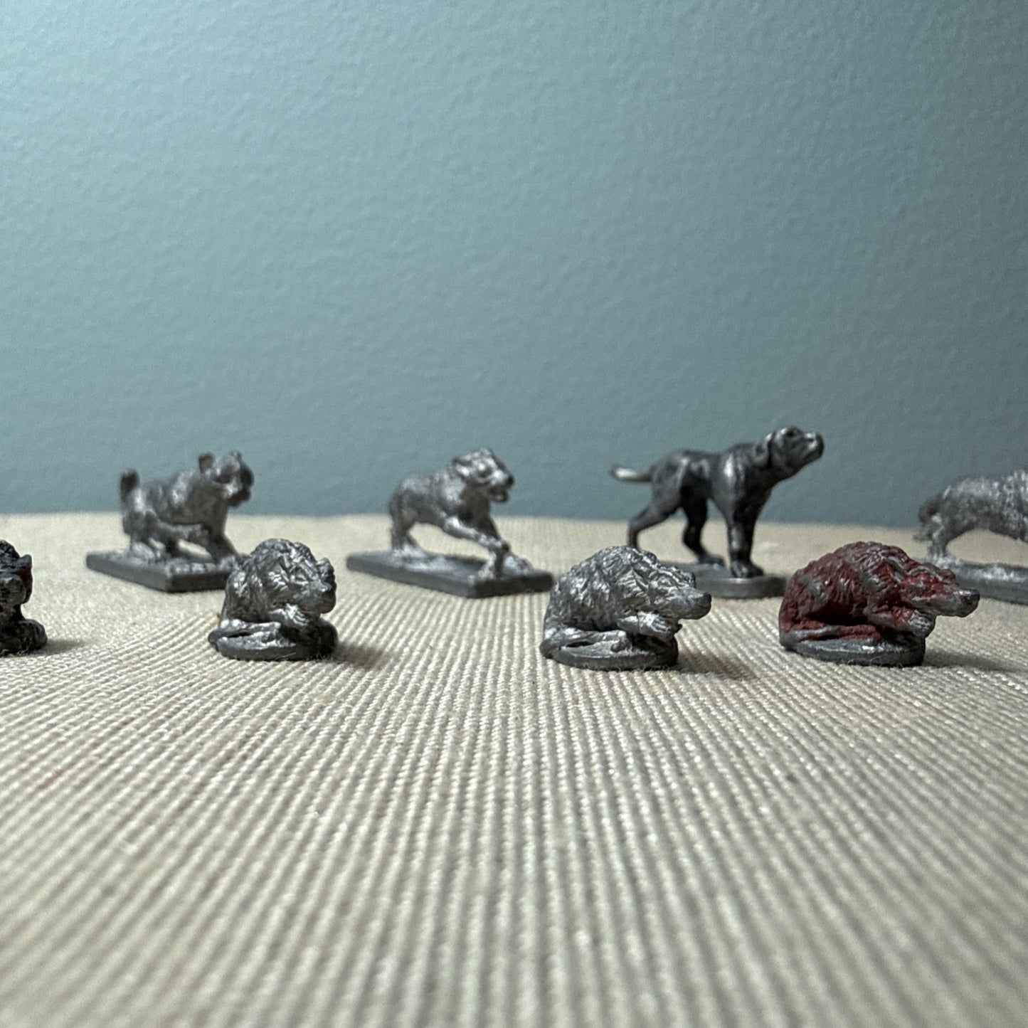 Vintage Metal D&D Miniatures Wolves Lions Bears Snake Familiars 21 Animals Lot