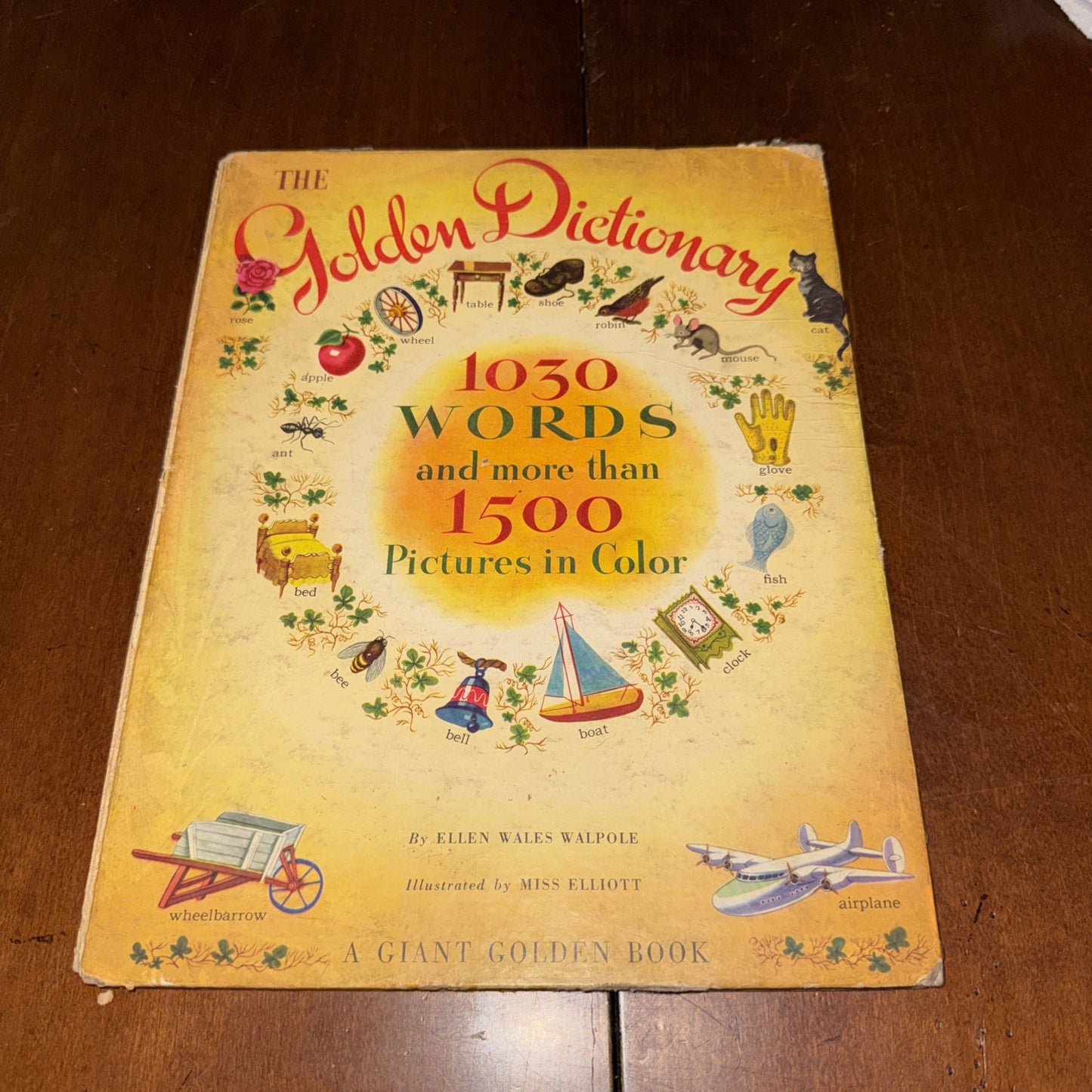 Golden Dictionary 1944 First Edition Vintage Illustrated Dictionary