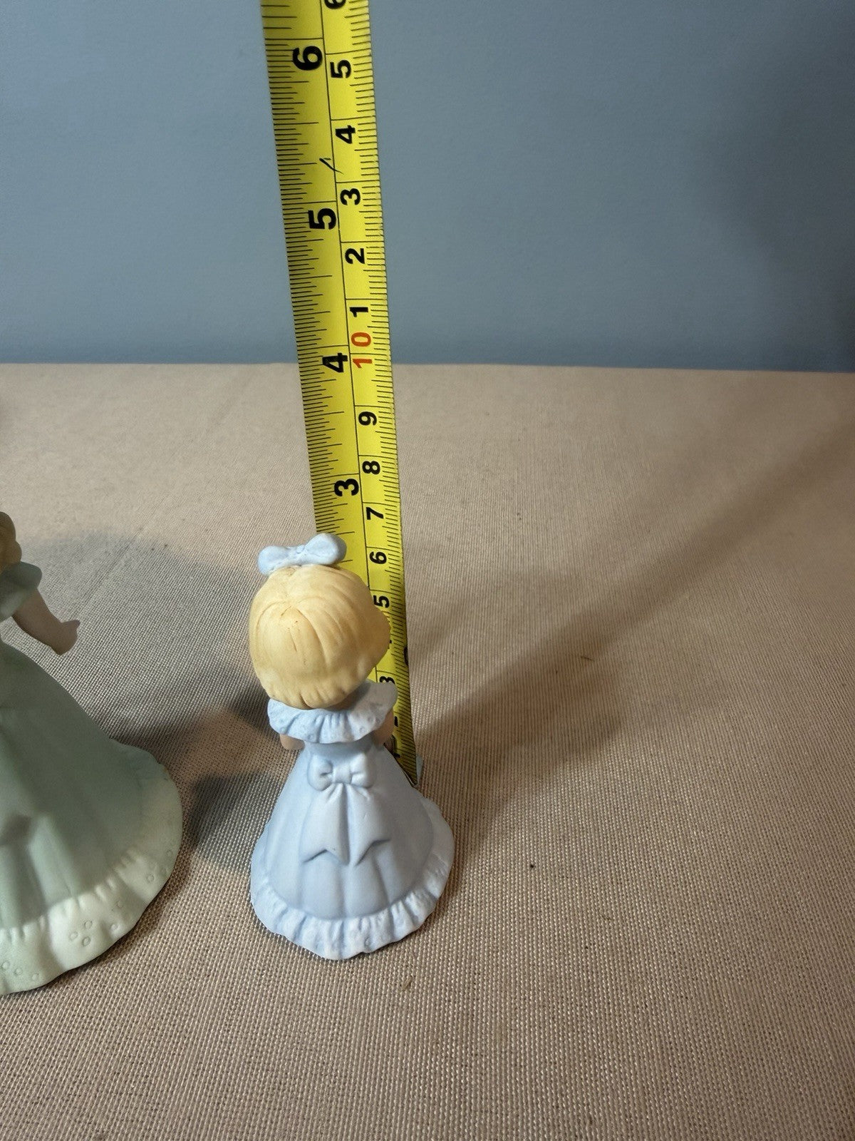 Enesco Growing Up Birthday Girls Figurines Age 2 & Age 7 Blonde with Boxes 1981