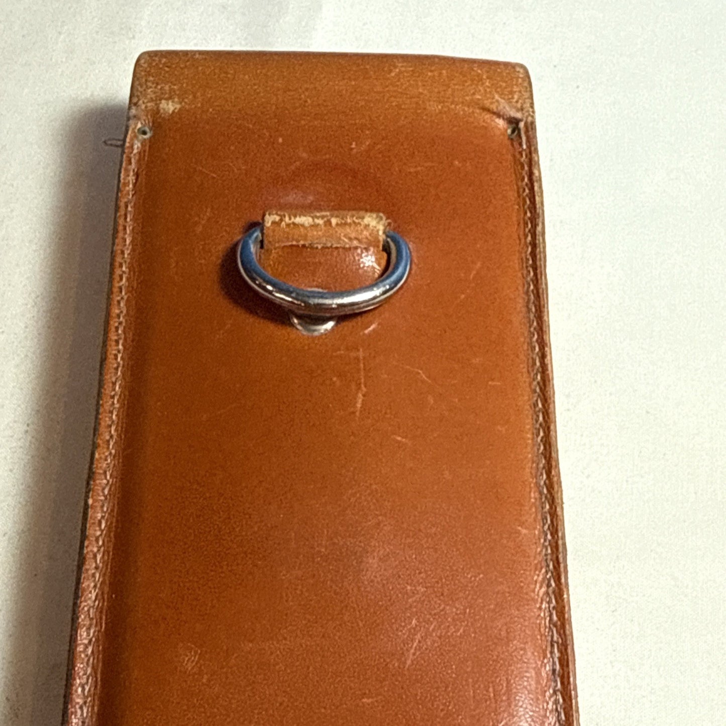 Vintage Pickett 12 Inch Metal Slide Rule Eye Saver Yellow Embossed Leather Case