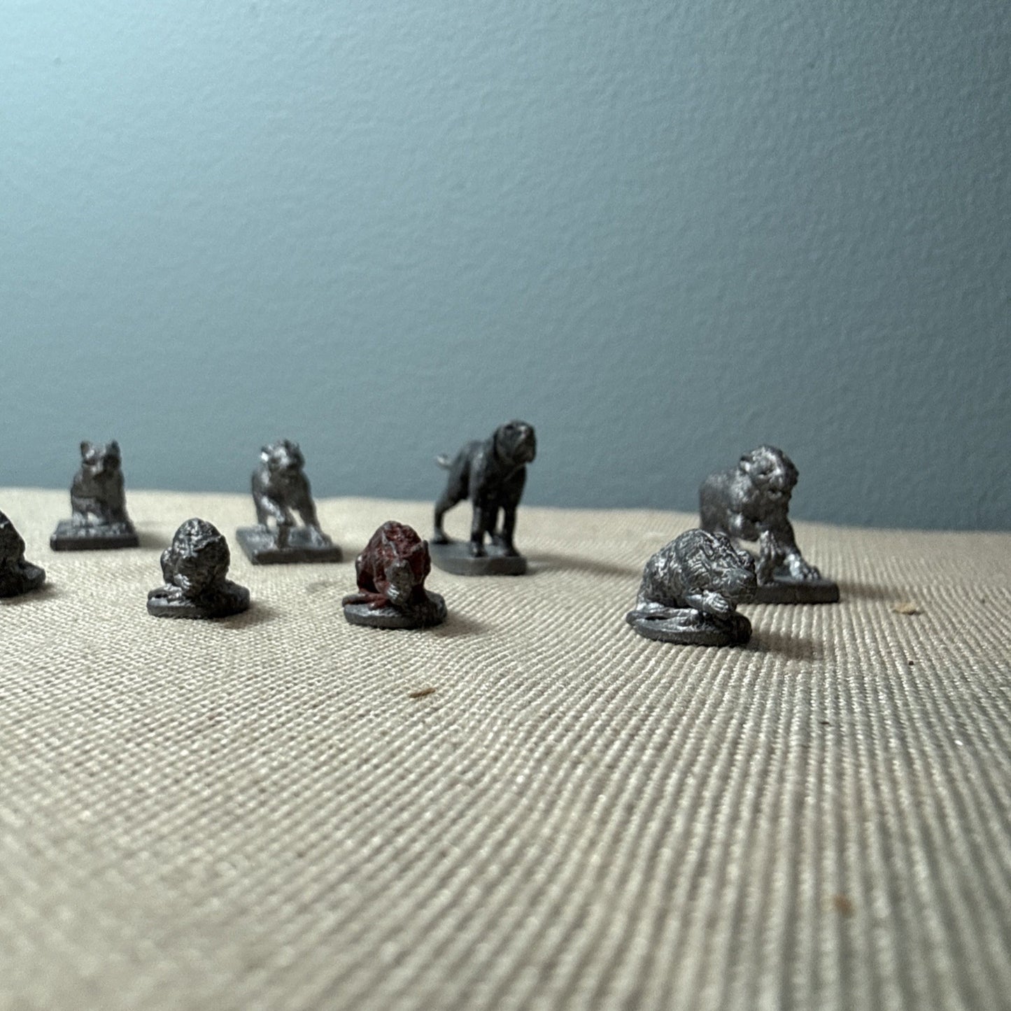 Vintage Metal D&D Miniatures Wolves Lions Bears Snake Familiars 21 Animals Lot