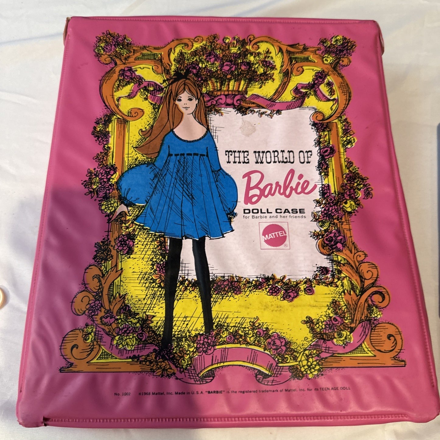 Vintage Barbie Doll Case (1968) with Clothes Accessories & Autograph Book (1996)
