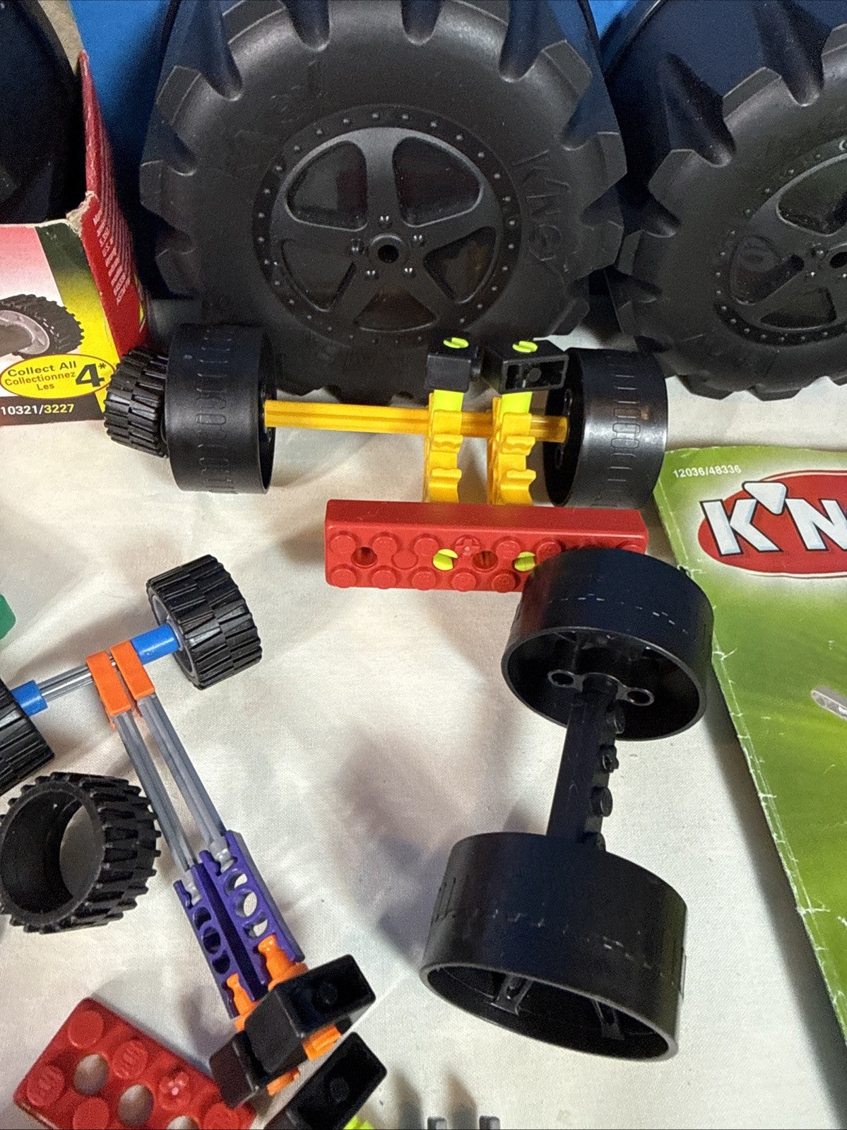 KNEX Random Mixed Replacement Parts Racers Wheels Instructions Bulk Building Lot