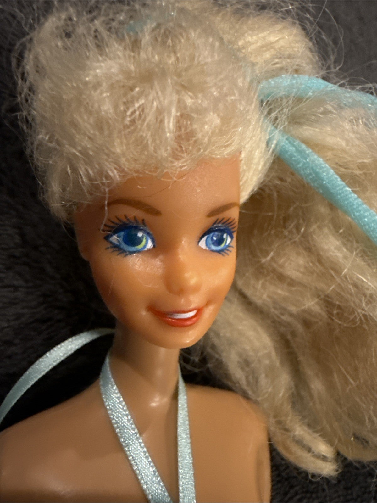 Vintage 1983 Mattel Sun Gold Malibu Barbie Doll 1985 Fashion Fantasy Star Gown