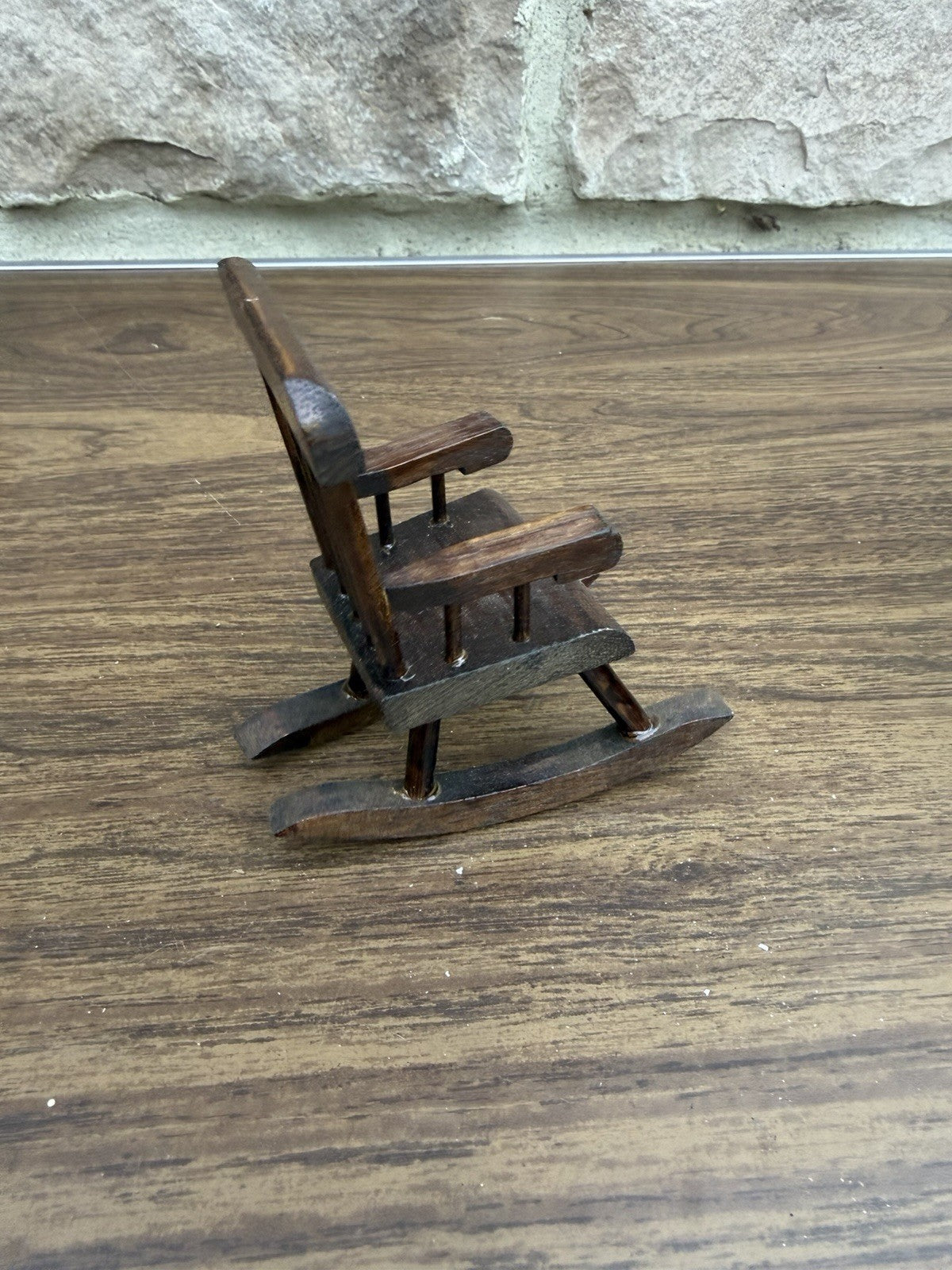 Vintage Dollhouse Rocking Chair Lot 3 Wooden Miniature Furniture 4"