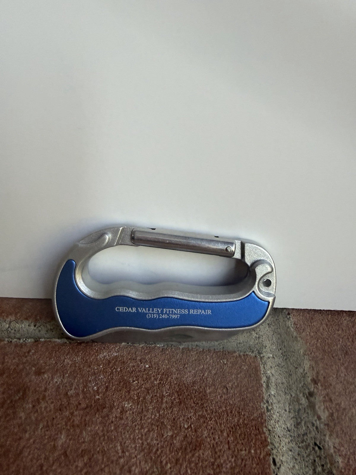 Multi Tool Carabiner Pocket Knife Folding Saw Scissors Utility Tool Blue Pouch