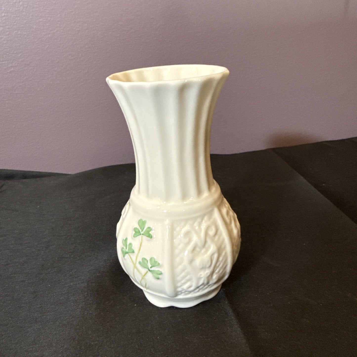 Belleek Nadine Vase Fine Parian China Floral Irish Porcelain