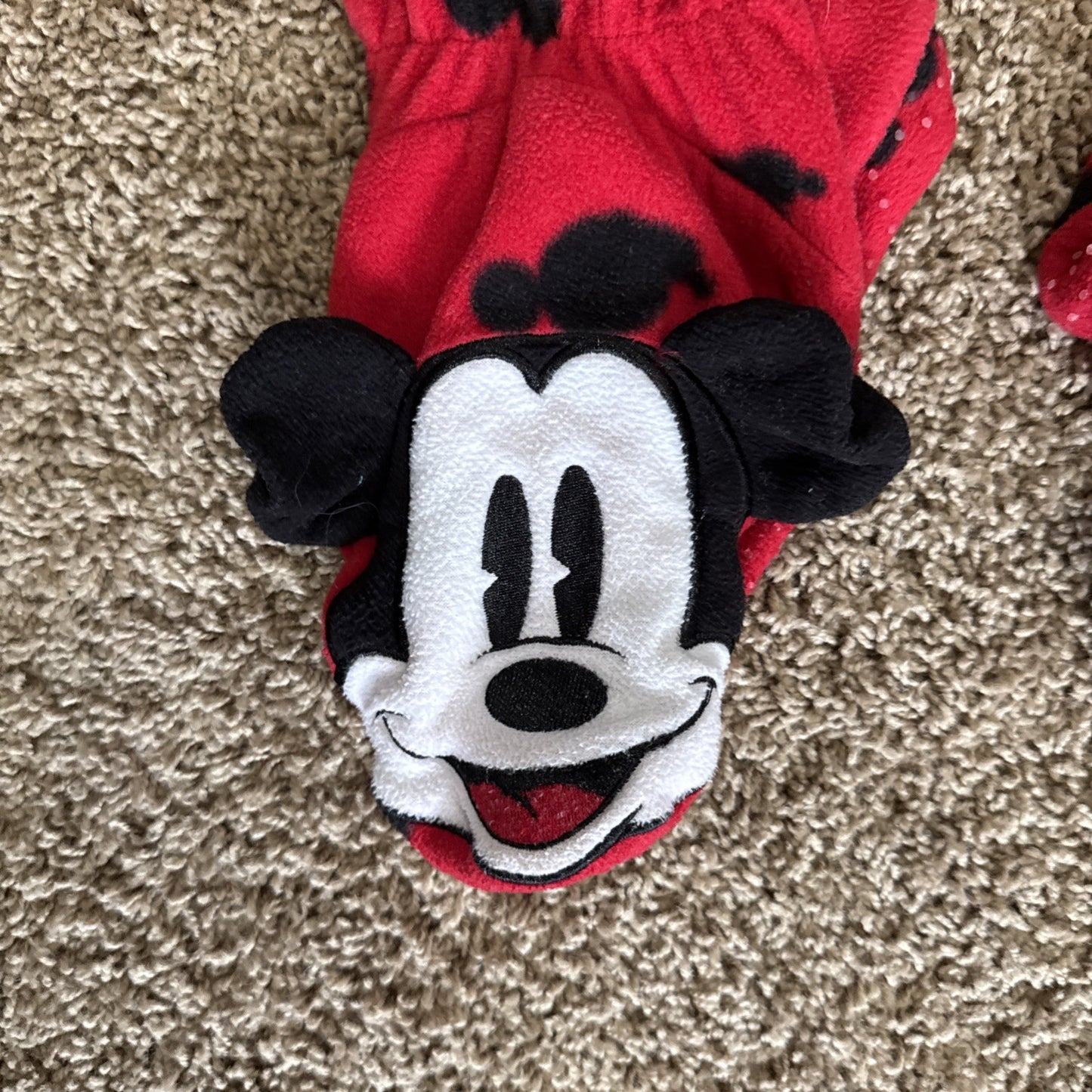 Disney Mickey Mouse Pajamas Fleece One Piece Footed Zip Women Medium