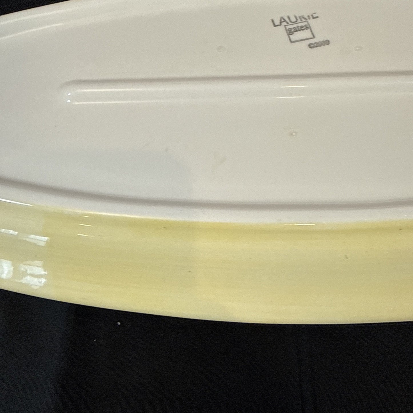 Laurie Gates Oval Ceramic Large Serving Platter 23 1/2" x 8 1/2" Tulips