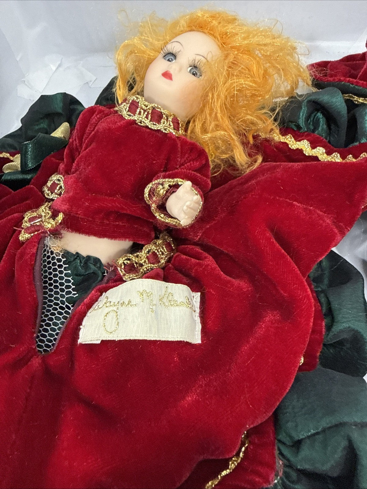 Katherines Collection Wayne Kleski Christmas Dolls Velvet Pair NWT