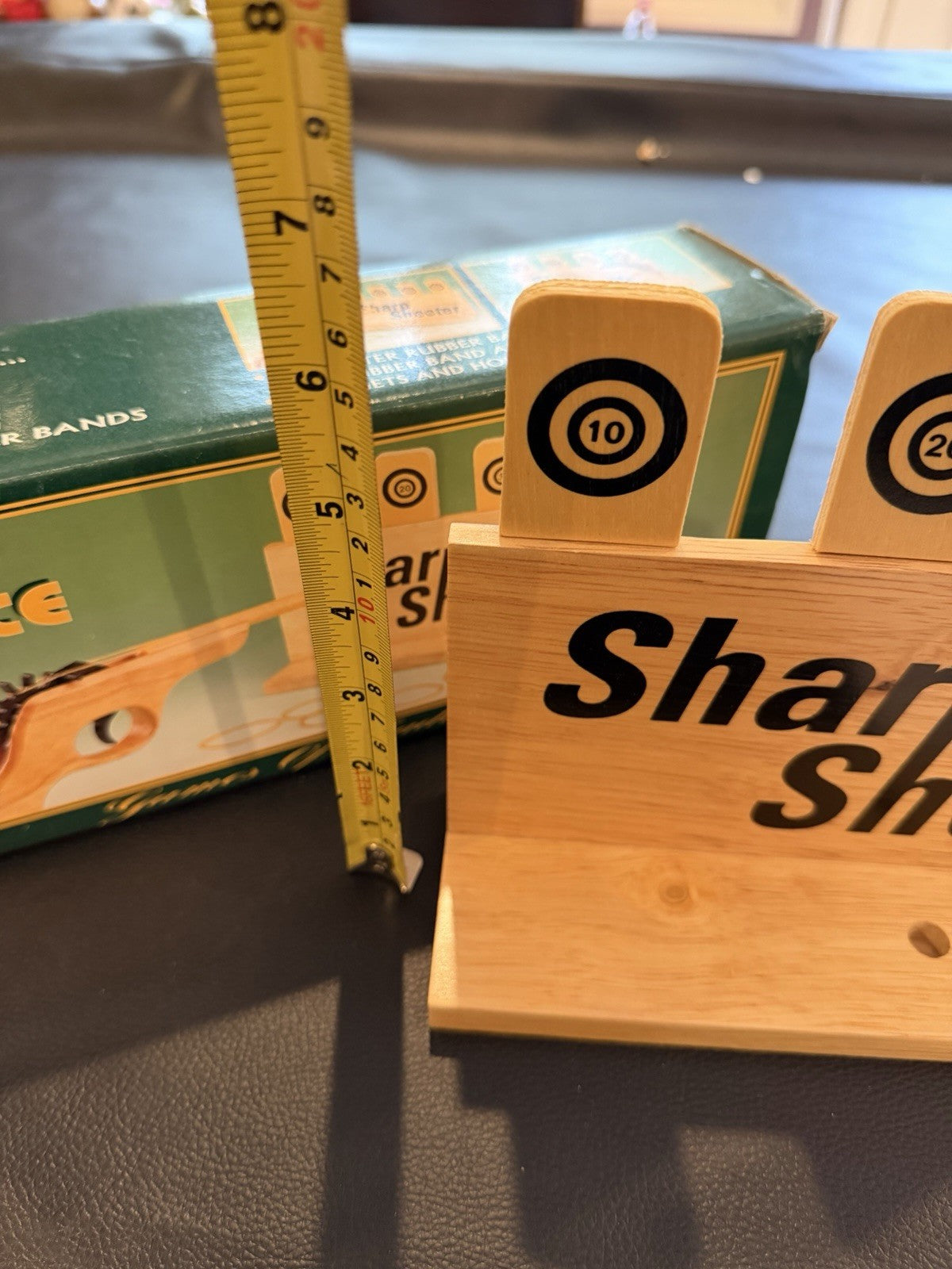 Sharp Shooter Wooden Rubber Band Gun Target Practice Game Toy Pistol Set USA