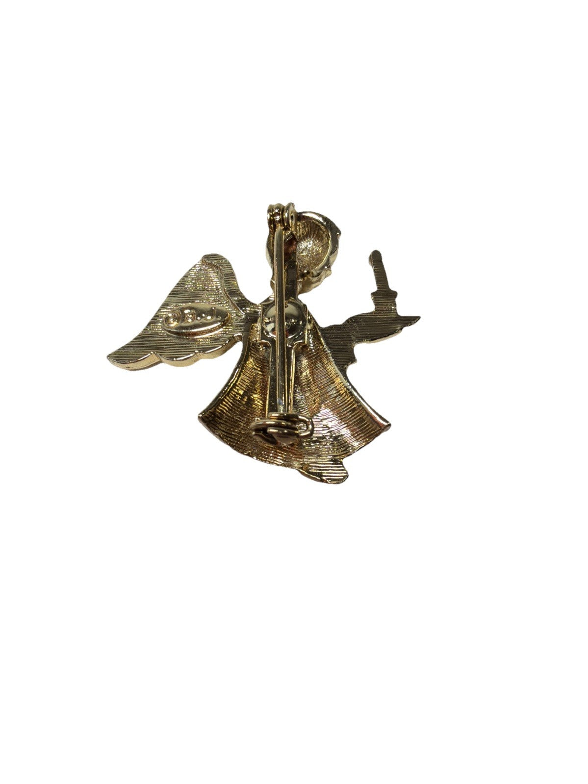 BJ Beatrix Angel Brooch Enamel Alter Boy Candle Pin Vintage Rare 1-1.4"