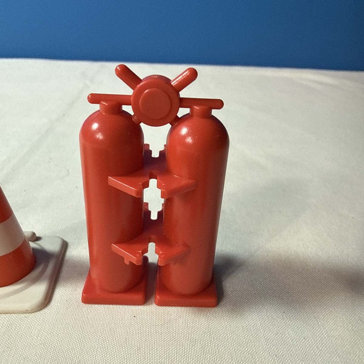 Vintage Playmobil Firefighter Construction Helmets Tools Accessories Lot 1970s