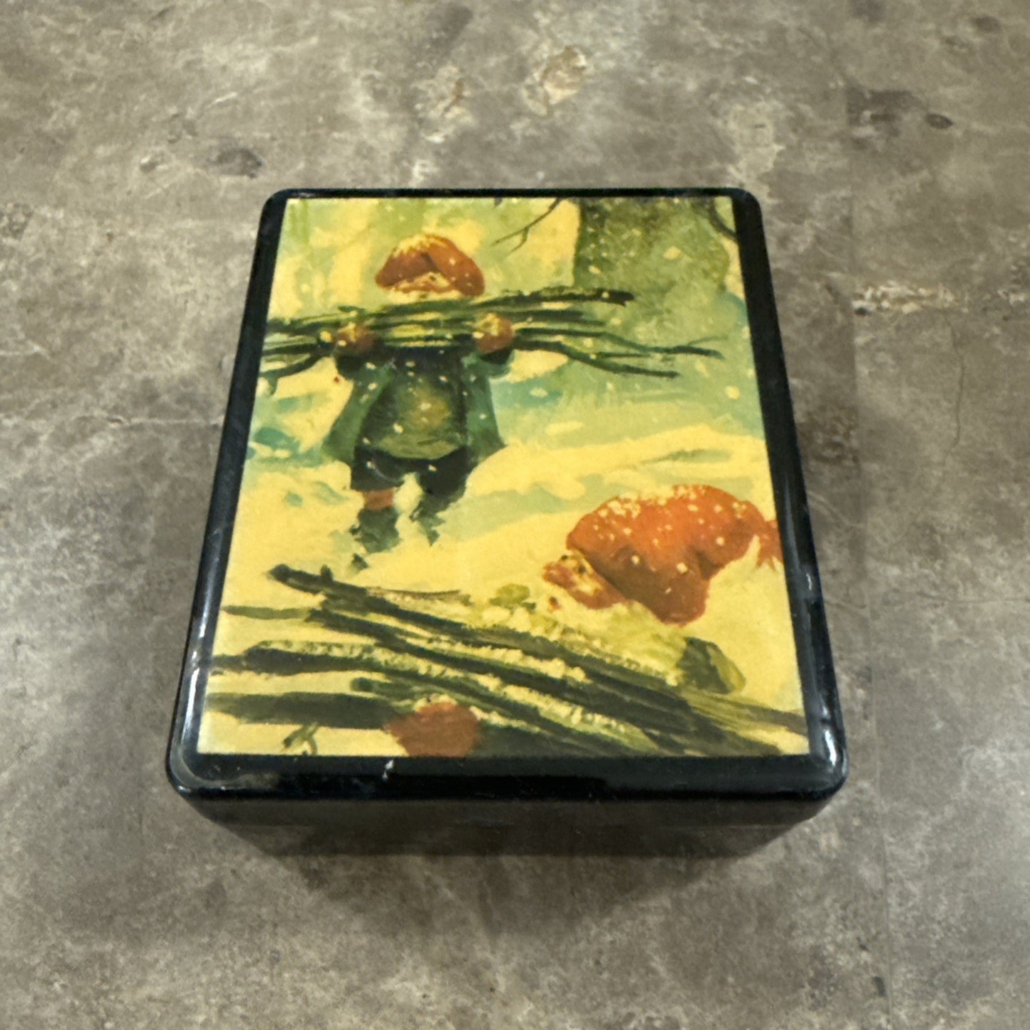 Decorative Trinket Box Featuring Artwork by Norwegian Artist Svein Solem