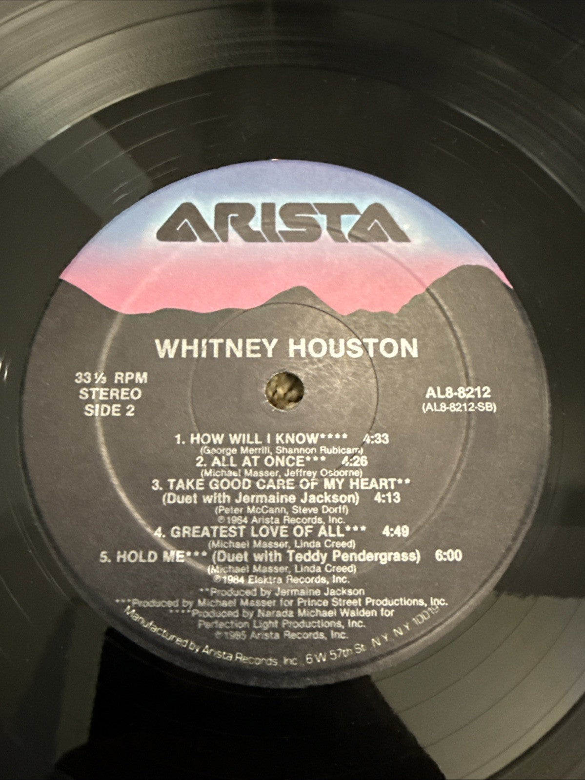 Whitney Houston Self Titled Vinyl LP How Will I Know 45 Picture Sleeve Vinyl Lot