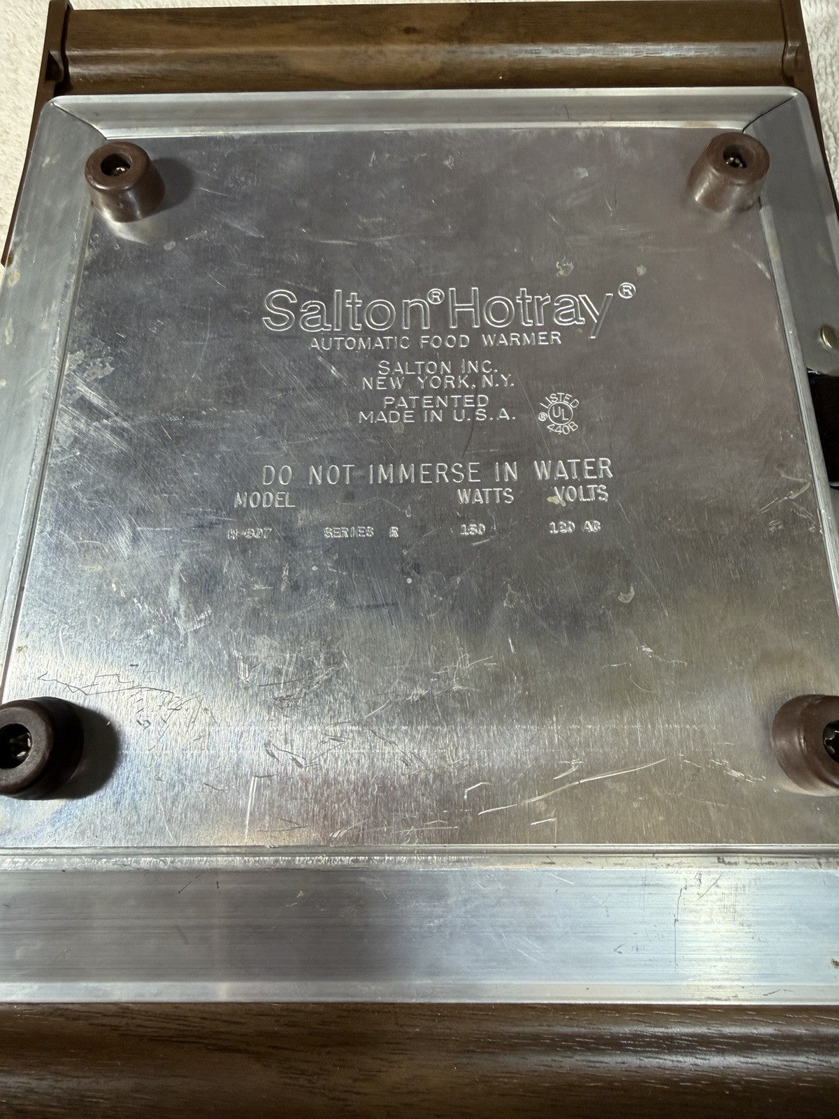 Vintage Salton Hotray Food Warmer Tray Electric Model H 907 Working