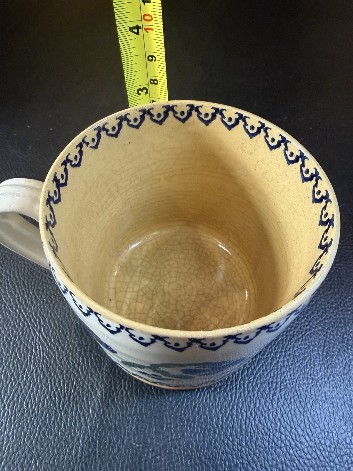 Vintage Nicholas Mosse Pottery Irish Stoneware Large Coffee Mug Floral Ireland
