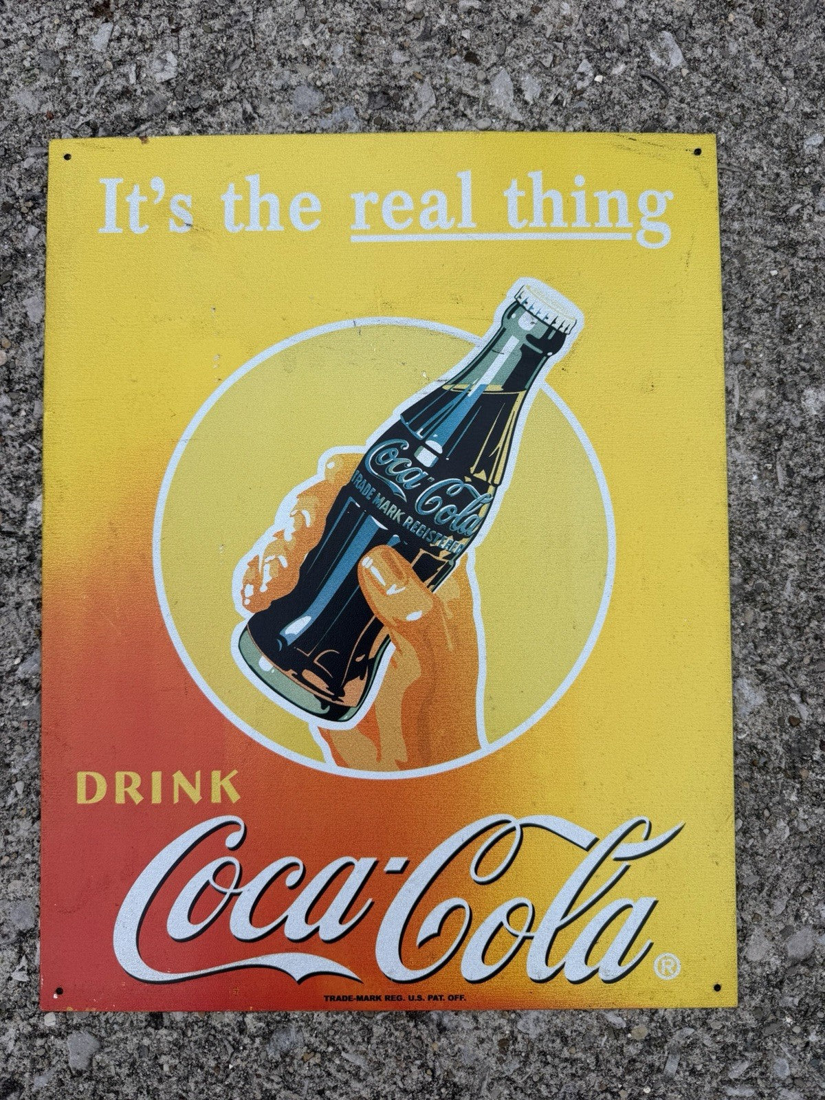 Vintage Coca Cola Reproduction Tin Metal Sign Coke Bottle Advertising Retro