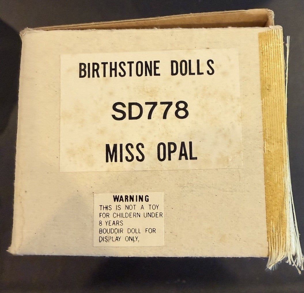 Vintage Bradley Miss Opal Birthstone Doll SD-778 Original Box Tag Collectible