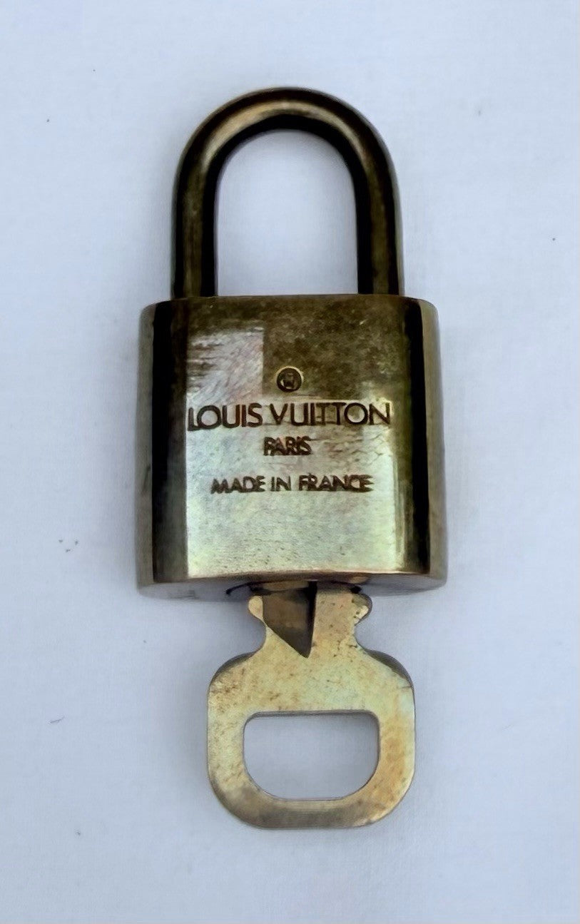 Louis Vuitton Brass Padlock with Key Lock Number 302 Made in France