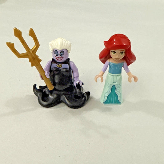 LEGO Disney Minifigures Ursula Ariel Little Mermaid Figures Trident Accessories