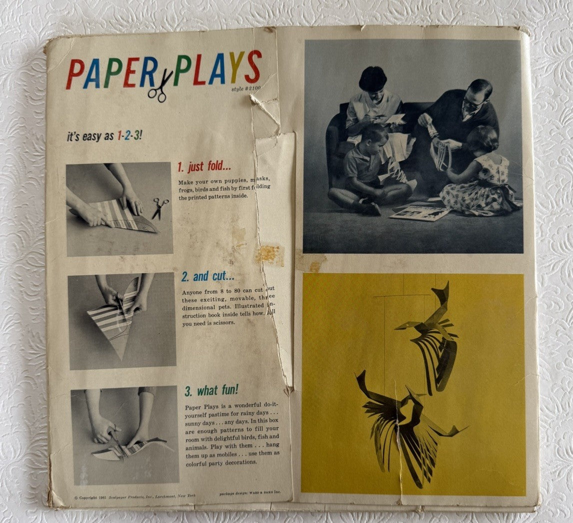 Vintage 1961 Paper Plays Style 2100 Sculptaper Craft Kit Paul Lobel Saks