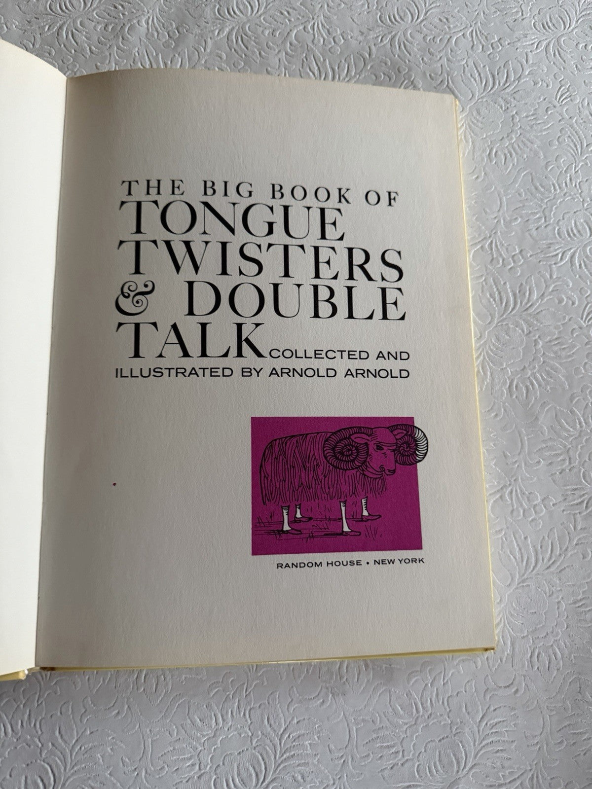 The Big Book of Tongue Twisters and Double Talk Arnold 1964 Hardcover