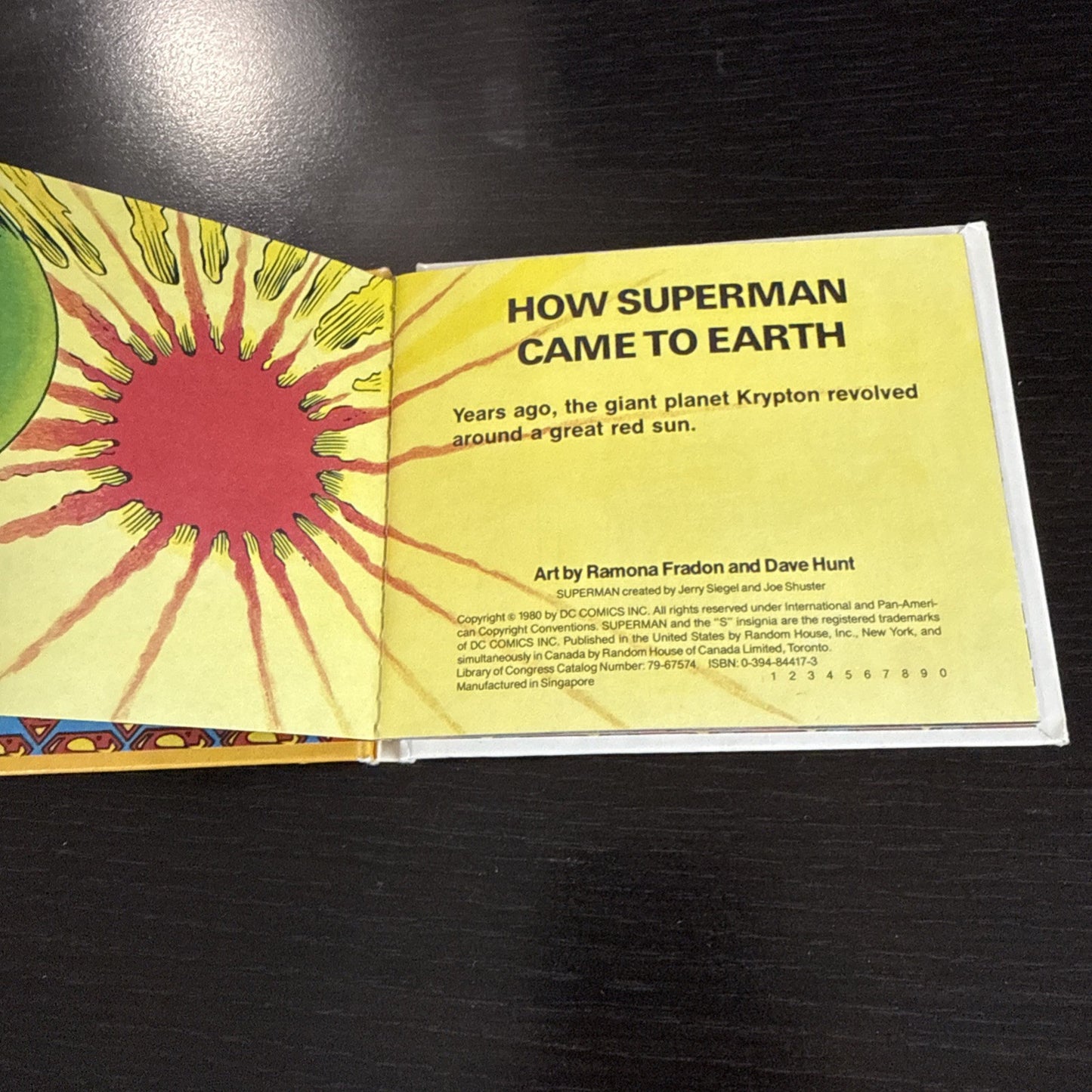 Vintage 1980 The Story Of Superman 4 Books by Random House DC Comics Mini Box