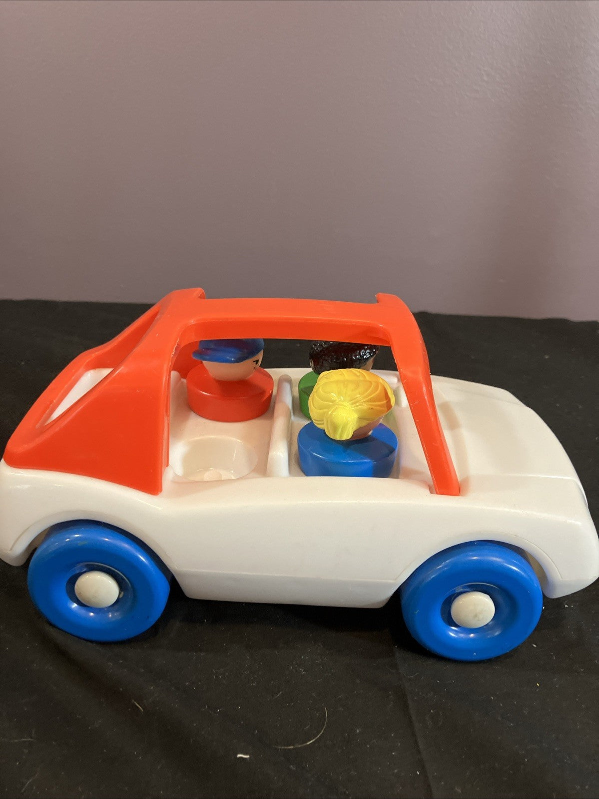 Vintage Little Tikes Toddle Tots Family Car Push Toy Figures 1980s